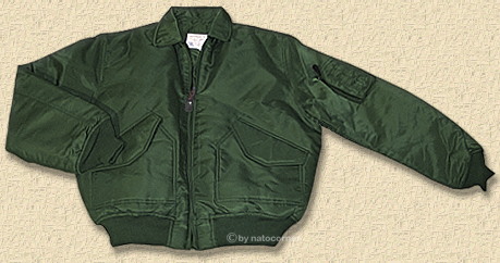 reproduction of the original military issue -that is only available in colour olive and made of nomex 