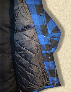quilted nylon lining with polyamide fiber fill interior