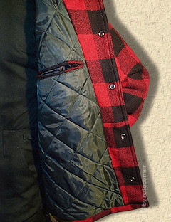 quilted nylon lining with polyamide fiber fill interior