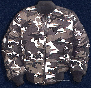 the MA-1 jacket in metro camouflage, excellent quality - no cheap workmanship-